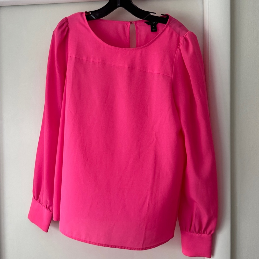 J. Crew Hot Pink Blouse